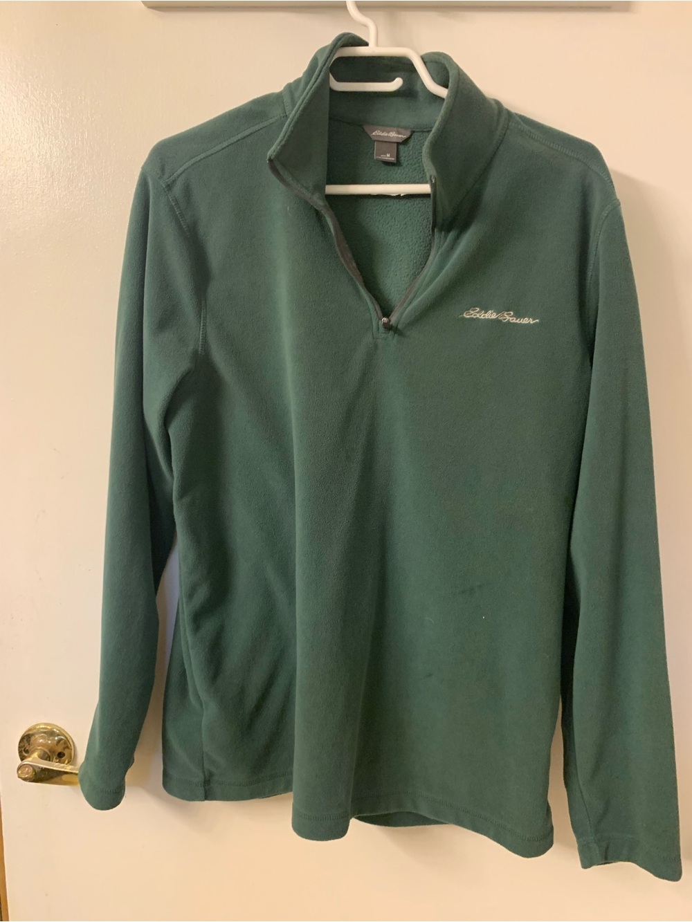 Eddie Bauer Dark Green Half-Zip Fleece Pullover
